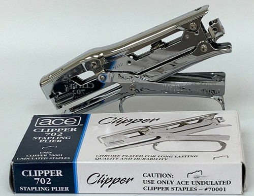 Ace clipper 702 stapler chrome - ace,